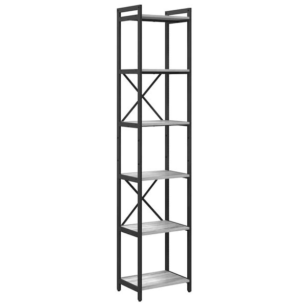 vidaXL Bookshelf Grey sonoma 40 x 30 x 189.5 cm Engineered Wood