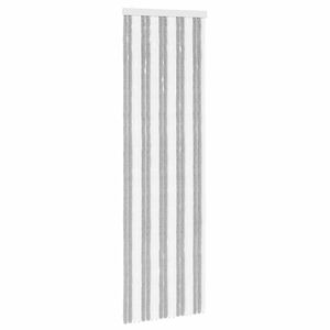 vidaXL Insect Curtain Chenille Grey and White 56 x 185 cm 100% PP