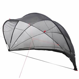 vidaXL Pool Dome Folding Manual Black 430 x 430 x 210 cm