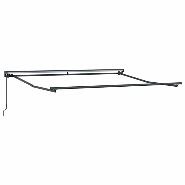 vidaXL Awning Frame Retractable Manual Anthracite 3.5 x 2.5 m