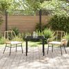 vidaXL Garden Dining Set 3 pcs Brown Poly Rattan