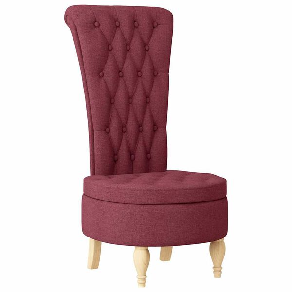 vidaXL Slipper Chair Wine Red 56.5 x 70 x 110 cm Fabric