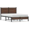 vidaXL Metal Bed Frame without Mattress Brown Oak 120x190 cm