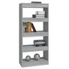 vidaXL Book Cabinet/Room Divider Grey Sonoma 60x30x135 cm Engineered Wood