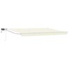 vidaXL Manual Retractable Awning with LEDs Cream and White 4.5 x 3 m