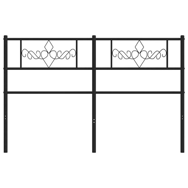 vidaXL Metal Replace Headboard Black 120 cm