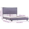 vidaXL Bed Frame without Mattress Light Grey Fabric 135x190 cm Double