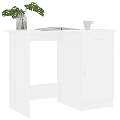 vidaXL Desk White 100x50x76 cm Engineered Wood