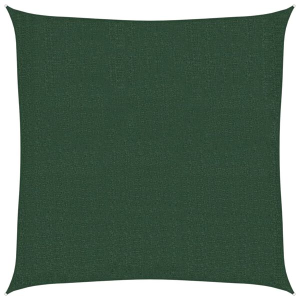 vidaXL Sunshade Sail 160 g/m² Dark Green 2.5x2.5 m HDPE
