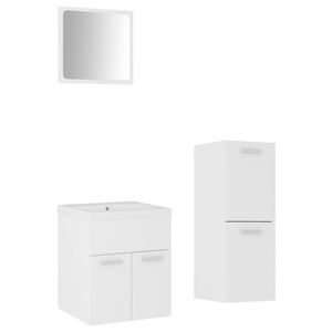 vidaXL Bathroom Furniture Set White Engineered Wood