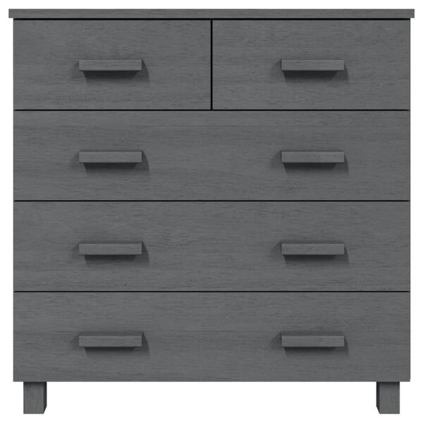 vidaXL Sideboard HAMAR Dark Grey 79x40x80 cm Solid Wood Pine