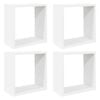 vidaXL Wall Cube Shelves 4 pcs White 30x15x30 cm