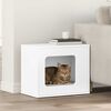 vidaXL Cat House White 51 x 30 x 42 cm Engineered Wood