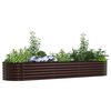 vidaXL Garden Raised Bed Brown 320 x 80 x 44 cm Steel