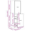 vidaXL Apothecary Cabinet&nbsp;Grey Sonoma 40x41x144.5 cm Engineered Wood