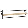 vidaXL 6 Piece Wall Shelf Set with Bars Sonoma Oak Engineered Wood