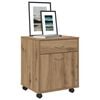 vidaXL Rolling Cabinet Artisan Oak 45x38x54 cm Engineered Wood