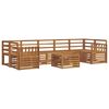 vidaXL Sofa Sets 8 pcs Natural Solid Acacia Wood