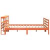 vidaXL Bed Frame without Mattress Wax Brown 180x200 cm Super King Solid Wood Pine