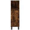 vidaXL Bathroom Cabinet Smoked Oak 30x30x100 cm Engineered Wood