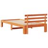 vidaXL Bed Frame with Headboard Wax Brown 90 x 190 cm Solid Pine Wood