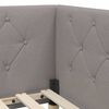 vidaXL Corner Bed Frame with Headboard Taupe 100 x 200 cm Fabric