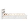 vidaXL Bookcase Bed without Mattress White 120x200 cm Solid Wood Pine