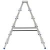 vidaXL Aluminium Double-Sided Step Ladder 6 Steps 136 cm