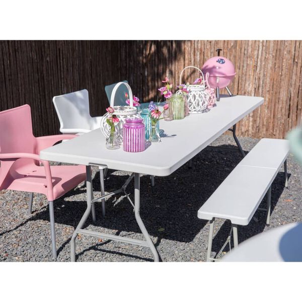 Lesli Living Folding Bench 183x30x43 cm White