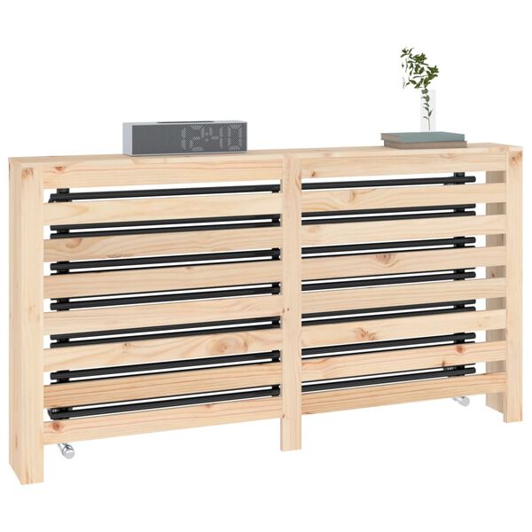 vidaXL Radiator Cover 153x19x84 cm Solid Wood Pine