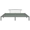 vidaXL Bed Frame without Mattress Grey Metal 200x200 cm