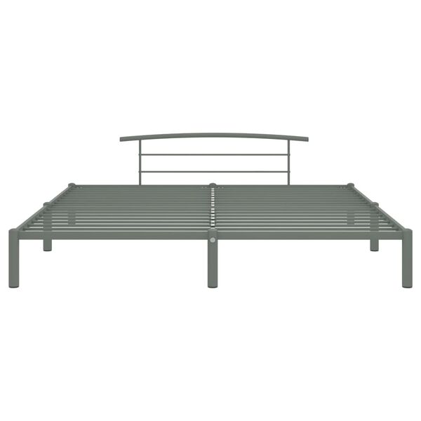 vidaXL Bed Frame without Mattress Grey Metal 200x200 cm