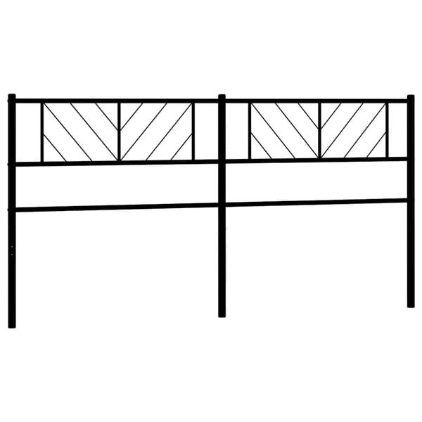 vidaXL Metal Replace Headboard Black 193 cm