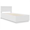 vidaXL Bed Frame with Headboard White 90 x 200 cm Engineered Wood