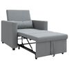 vidaXL Pull out Sofa Bed Single Light grey 90 x 165 x 87 cm Fabric