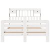 vidaXL Bookcase Bed without Mattress White 140x190 cm Solid Wood Pine