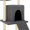 vidaXL Cat Tree with Sisal Scratching Posts Dark Grey 110 cm