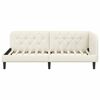 vidaXL Corner Bed Frame with Headboard Cream 90 x 190 cm Velvet