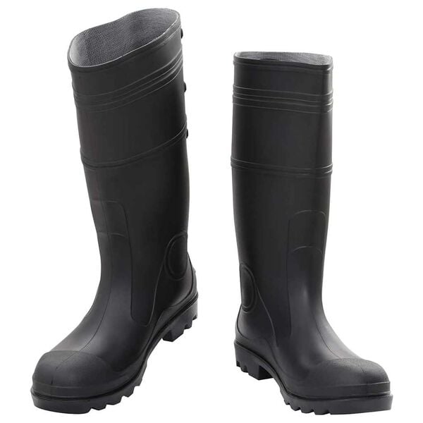 vidaXL Rain Boots Black Size 45 PVC