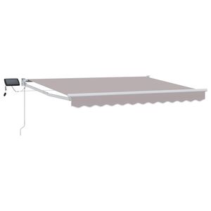 vidaXL Manual Retractable Awning with LEDs 3.5 x 2 m
