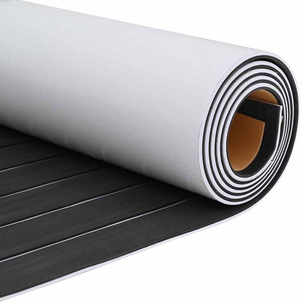 vidaXL Boat Flooring Dark grey and white 240 x 60 cm EVA foam