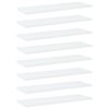 vidaXL Bookshelf Boards 8 pcs White 60x20x1.5 cm Engineered Wood
