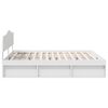 vidaXL Bed Frame with Headboard White 200 x 200 cm Solid Pine Wood