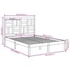 vidaXL Bed Frame without Mattress White Solid Wood 140x200 cm