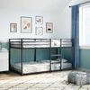 vidaXL Bunk Bed without Mattress Black 100x190 cm Steel