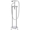 vidaXL Freestanding Bathtub and Faucet 220 L 99.5 cm Silver