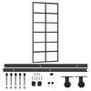 vidaXL Sliding Door with Hardware Set ESG Glass&Aluminium 90x205 cm