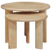 vidaXL Nesting Tables 2 pcs Black Solid Mango Wood