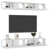 vidaXL TV Cabinets 4 pcs High Gloss White 100x30x30 cm Engineered Wood