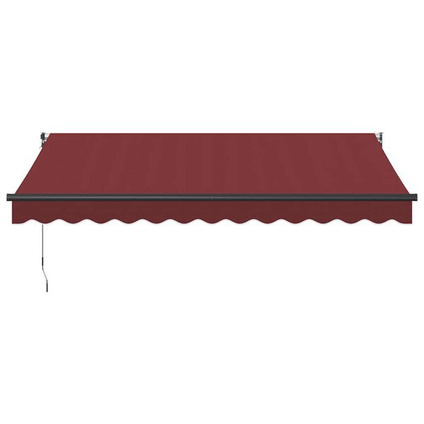 vidaXL Automatic Retractable Awning Burgundy 350x250 cm